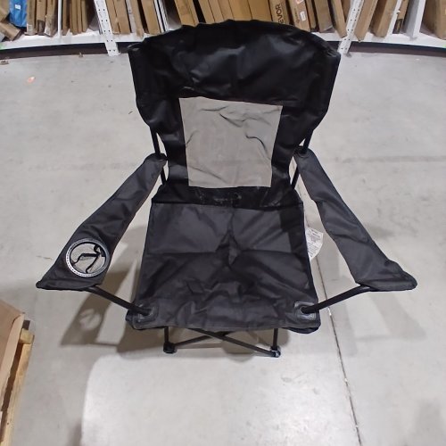 2PK SONGMICS FOLDABLE BREATHABLE HIGH BACK CAMPING CHAIRS - 3330LBS MAX - BLACK (MODEL: UGCB028B02) image 2