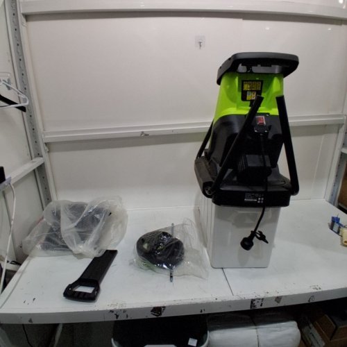 STEELITE ELECTRIC GARDEN SHREDDER - 120 V 15A; 50 L COLLECTION BOX - GREEN (MODEL: DG380-2) image 3