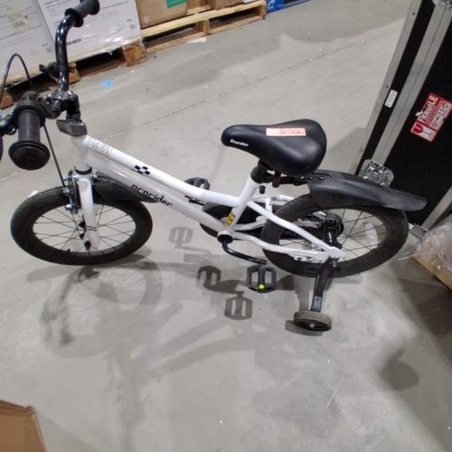 COSTWAY KID'S BIKE WITH REMOVABLE TRAINING WHEELS AND BASKET FOR 3-8 YEARS - 16" - WHITE - (MODEL:TS10085WH-16) image 2