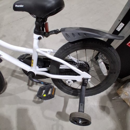 COSTWAY KID'S BIKE WITH REMOVABLE TRAINING WHEELS AND BASKET FOR 3-8 YEARS - 16" - WHITE - (MODEL:TS10085WH-16) image 3