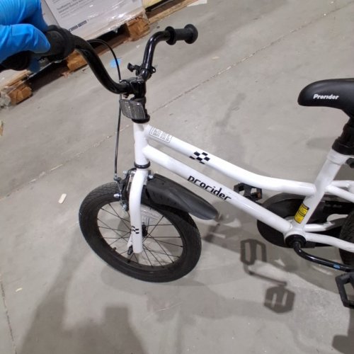 COSTWAY KID'S BIKE WITH REMOVABLE TRAINING WHEELS AND BASKET FOR 3-8 YEARS - 16" - WHITE - (MODEL:TS10085WH-16) image 4