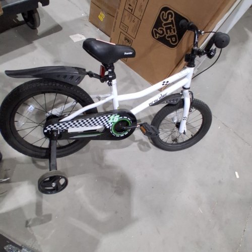 COSTWAY KID'S BIKE WITH REMOVABLE TRAINING WHEELS AND BASKET FOR 3-8 YEARS - 16" - WHITE - (MODEL:TS10085WH-16) image 5
