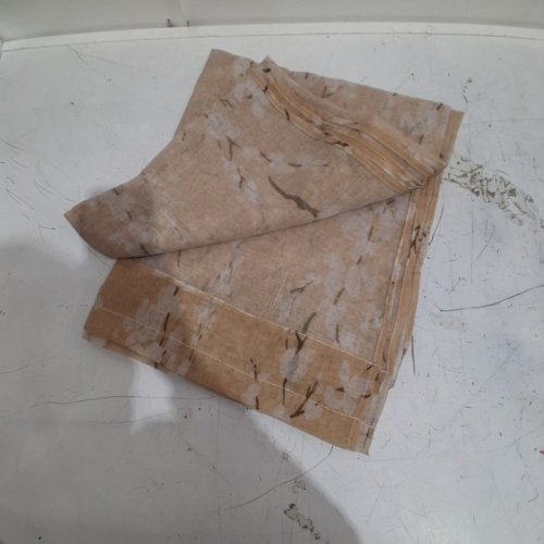 (2 PANNEL) ROD POCKET SHEAR CUTRAINS - 51.5" X 63.5" EACH - BEIGE / FLORAL image 2