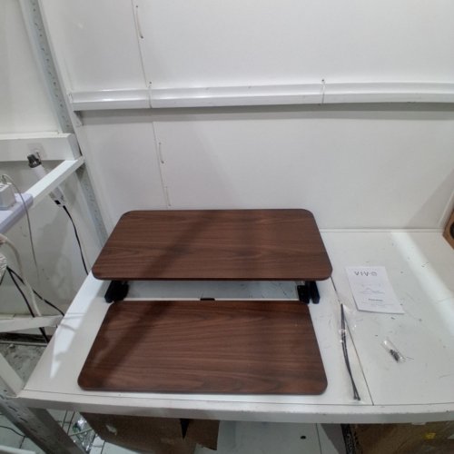 VIVO V SERIES STANDING DESK CONVERTER - 32" - DARK WALNUT (MODEL:DESK-V000SD) image 3