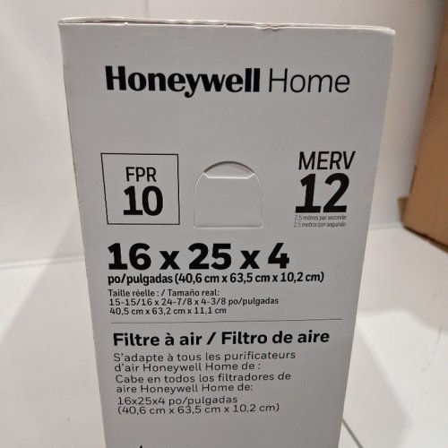 HONEYWELL HOME MICRO DEFENSE MERV 12 AIR FILTER - 16" X 25" X 4" - (MODEL: CF412H1625) image 4