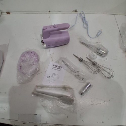 32PC VAVSEA ELECTRIC HAND MIXER WITH 5 SPEEDS & 32 ACCESSORIES - PURPLE/SILVER (MODEL: TC-620-7A) image 3