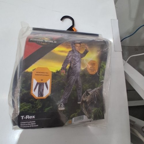 BOYS DISGUISE JURASSIC PARK T-REX COSTUME - MEDIUM (8-10) - GREY image 2
