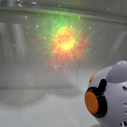 MECHANICAL LED LIGHT CAT GALAXY STAR PROJECTOR - 5" - YELLOW/WHITE image 2
