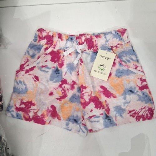 GIRLS' GEORGE PULL-ON SHORTS WITH DRAWSTRING - EXTRA SMALL (4-5) - PINK BLUE (STYLE: GRS63184GAP) image 2