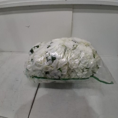 6PK BLOSMON ARTIFICIAL HALF-SPHERE ROSE CENTERPIECE BOUQUET - 15.7" - WHITE/GREEN image 5