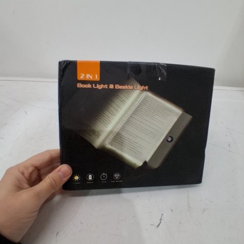 RECHARGEABLE CLEAR LED FLAT BOOK LIGHTS FOR READING IN BED - WHITE (MODEL:F17) image 4