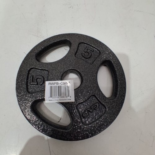 CAP BARBELL STANDARD CAST IRON 1-INCH WEIGHT PLATE - 5LBS - (MODEL: RWPB-CS005) image 3