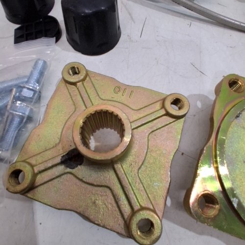 LABWORK 32 REAR AXLE ASSEMBLY KIT SHAFT WITH HUB AND CHAIN BRAKE MASTER CYLINDER REPLACEMENT FOR GO KART ATV image 3