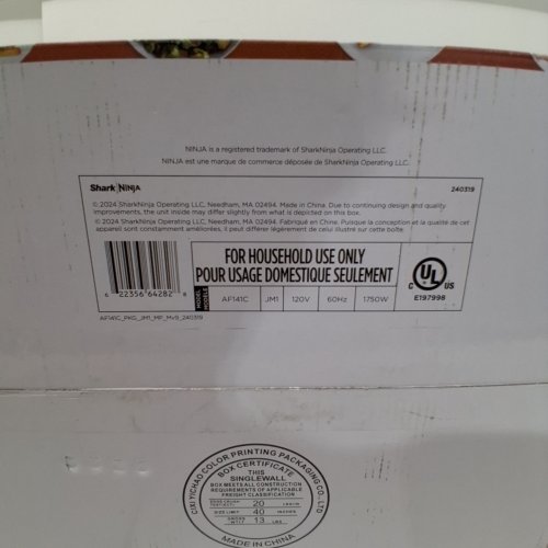 NINJA AIR FRYER PRO 4-IN-1 AIR FRYER -5QT - BLACK (MODEL: AF141C) image 10