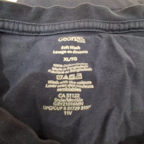 GEORGE PLAIN T SHIRT - XL - NAVY BLUE image 2