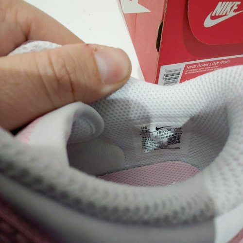 NIKE DUNK LOW (PSE) SNEAKERS - 13C - WHITE / MED SOFT PINK / WHITE (STYLE: FB9108-125) image 5