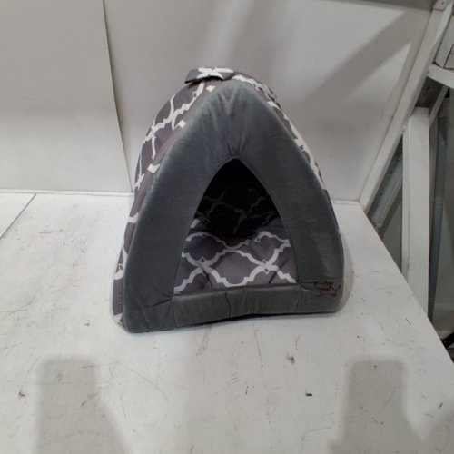BEST PET SUPPLIES PET TENT-SOFT BED- 16" X 16" X 14"- GREY LATTICE image 2