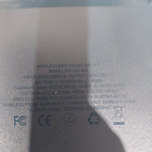 INKBIRD WIRELESS WIFI & BLUETOOTH TRACEABLE ACCURACY BBQ MEAT THERMOMETER - BLUE (MODEL: INT-14S-BW) image 3