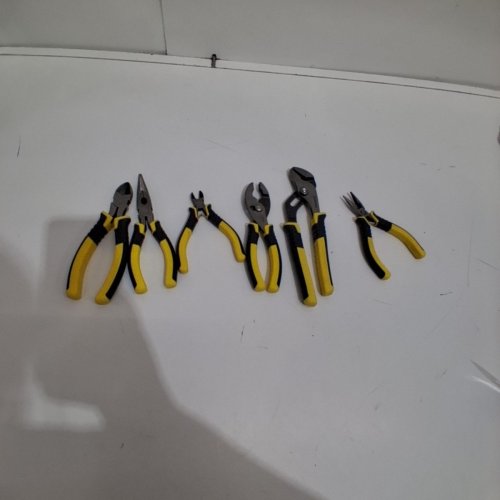 6PC WORKPRO PLIERS SET - VARIOUS SIZES - BLACK/YELLOW image 2