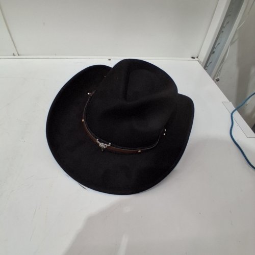 MEN'S FELT COWBOY HAT - OSFM - BLACK image 2