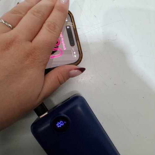 DIGITAL DISPLAY POWER BANK WITH CORD - BLUE (MODEL: PC5-5) image 2