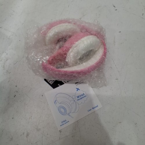 KID'S MPOW WIRED HEADPHONES - PINK/WHITE (MODEL: BH297B) image 2