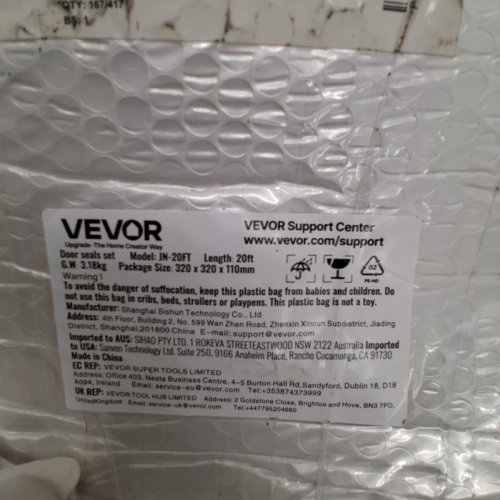 GARAGE DOOR SEAL - 20FT - BLACK (MODEL: JN-20FT) image 3