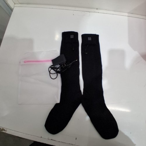unisex RECHARGABLE HEATED SOCKS - SIZE 6-14 - BLACK image 2