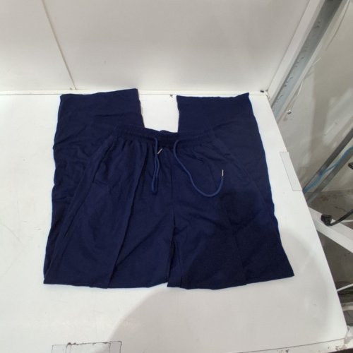 WOMEN'S DRAWSTRING LOOSE LEG PANTS - SMALL - BLUE image 3