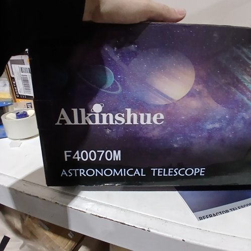 ALKINSHUE PORTABLE TRAVEL TELESCOPE FOR BEGINNERS & KIDS 70MM APERTURE 400MM REFRACTOR TELESCOPE - WHITE/BLACK (MODEL: F40070M) image 2