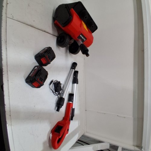 HOOSEEN CORDLESS ELECTRIC SNOW SHOVEL/BLOWER WITH TWO BATTERIES - 27FT THROW DISTANCE MAX - 12.5" - 21V - RED/BLACK (MODEL: FH-WX1122) image 3
