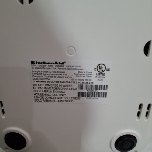 KITCHENAID COMPACT GRAIN & RICE COOKER WITH AUTOMATIC SENSING & IKNTERGRATED SCALE - 8 CUPS - WHITE/SILVER/BLACK (MODEL : KGC2154PL) image 5