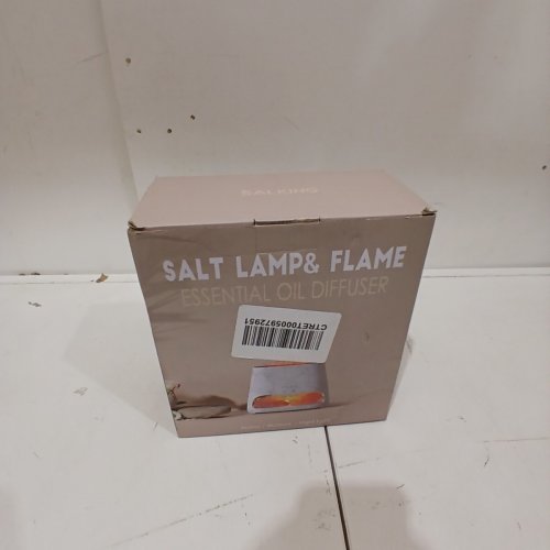 SALKING SALT LAMP AND FLAME ESSENTIAL OIL DIFFUSER - LIGHT BROWN image 3