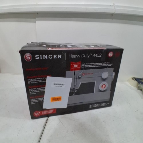 SINGER 4452 HIGH SPEED HEAVY DUTY SEWING MACHINE WITH ACCESSORIES - GREY (MODEL: 4452) image 5