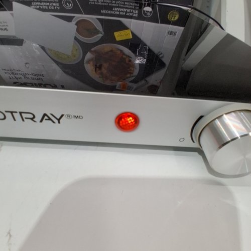 SALTON HOTRAY XL WARMING TRAY WITH TEMPERED GLASS - 400W 21" X 16" - BLACK - (MODEL: 2123123 / WT2148) image 2