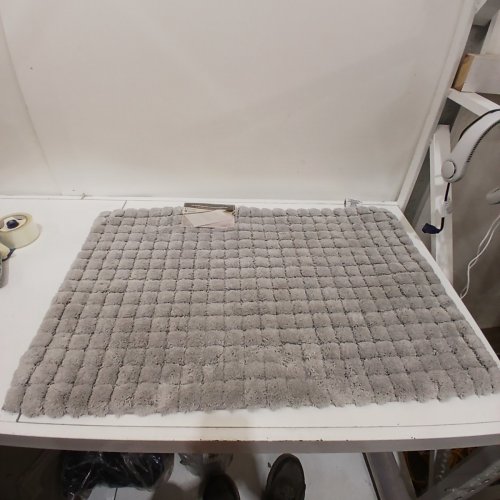 MINERAL SPRING PLUSH GRID BATH MAT - 2FT X 3FT - GREY (MODEL: 1796299) image 2