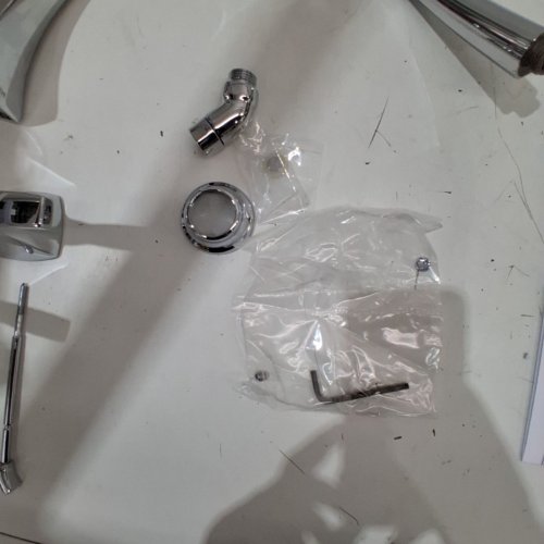 MOEN VOSS TWO-HANDLE DECK MOUNT ROMAN TUB FAUCET TRIM KIT WITH SINGLE FUNCTION HAND SHOWER - 1. 75 GPM - CHROME (MODEL: T694) image 3