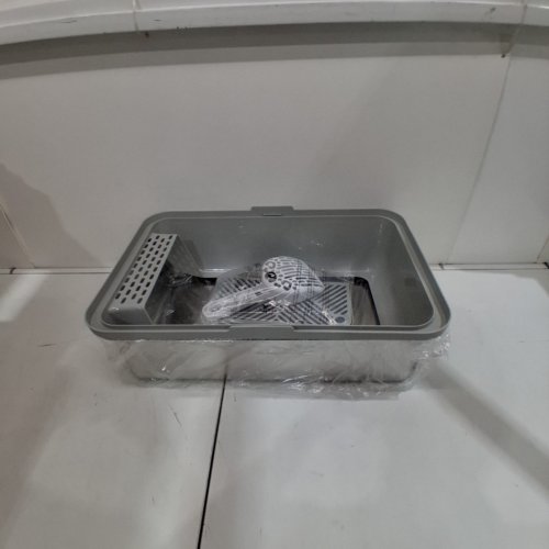 SUZZIPAWS ENCLOSED STAINLESS STEEL LITTER BOX WITH LID AND ACCESSORIES- XL - GREY image 2