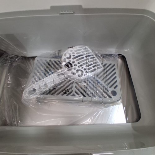 SUZZIPAWS ENCLOSED STAINLESS STEEL LITTER BOX WITH LID AND ACCESSORIES- XL - GREY image 3