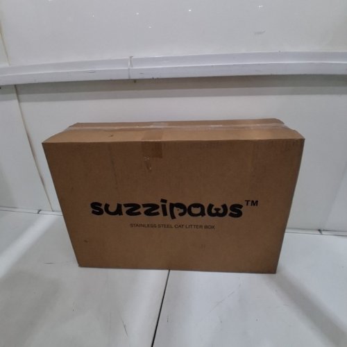 SUZZIPAWS ENCLOSED STAINLESS STEEL LITTER BOX WITH LID AND ACCESSORIES- XL - GREY image 4