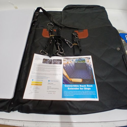 ITNAST CONVERTIBLE BACK SEAT EXTENDER FOR DOG WITH NON-SLIP PET SEAT COVER - UPTO 400LBS - LARGE - BLACK (MODEL: ‎ZB-US02-BSX-L) image 3