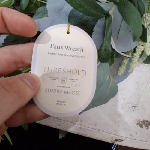 THRESHOLD QUALITY & DESIGN FAUX OLIVE LEAF WREATH - 26" image 3