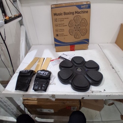 IMFIT MUSIC BOXING MACHINE WITH 9 MODES - INCLUDES BOXING GLOVES- BLUETOOTH- BLACK image 3
