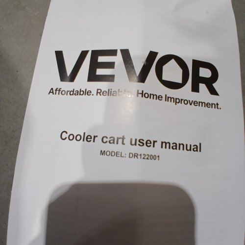VEVOR ROLLING INSULATED COOLER CART - 80 QT - BLACK (MODEL: DR122001) image 2
