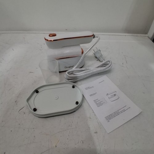 HONGTU ROTATING HANDLE ELECTRIC FOLDABLE HANDHELD MINI TRAVEL SIZE 2-IN-1 STEAM IRON -100ML - WHITE/GOLD (MODEL: HX-6198) image 2
