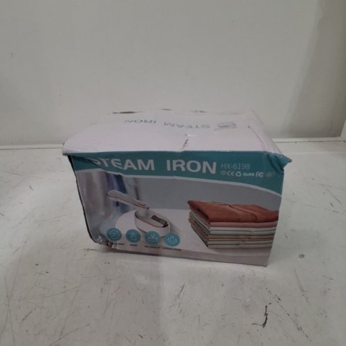 HONGTU ROTATING HANDLE ELECTRIC FOLDABLE HANDHELD MINI TRAVEL SIZE 2-IN-1 STEAM IRON -100ML - WHITE/GOLD (MODEL: HX-6198) image 4