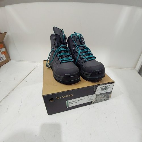 WOMEN'S SIMMS FELT FREESTONE BOOTS - SIZE 9 - BLACK / TEAL (ITEM: 13406-096-09) image 3