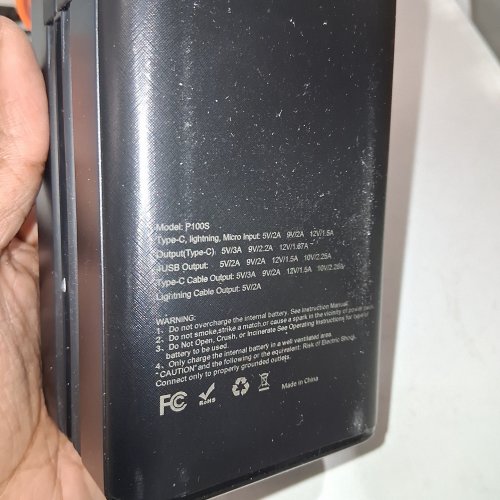 PGYOB MULTIFUNCTIONAL PORTABLE POWER STATION - 22.5W - BLACK/ORANGE (MODEL: P100S) image 3
