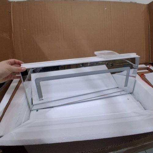 HASUIT 3 DOOR MEDICINE CABINET WITH LED MIRROR AND POWER OUTLETS - 39" X 24" X 6" - WHITE - (MODEL: AJ-DJ504965_3) image 4
