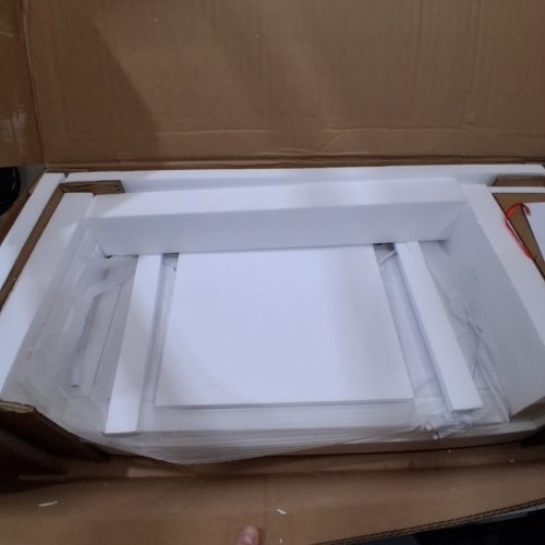 HASUIT 3 DOOR MEDICINE CABINET WITH LED MIRROR AND POWER OUTLETS - 39" X 24" X 6" - WHITE - (MODEL: AJ-DJ504965_3) image 5